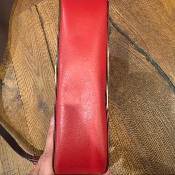 Coach Red and White Crossbody Bag with Floral and Ladybug Design - Picture 7 of 16